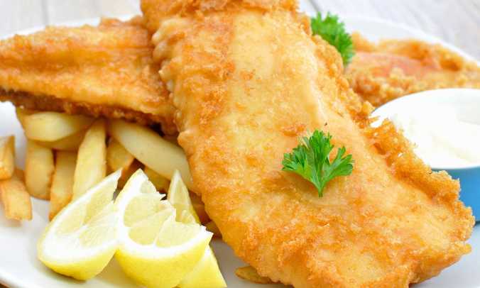 Национальное блюдо английской кухни ”Fish and chips”